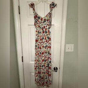 Off-the-shoulder floral dress